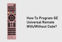 How to program a ge universal remote without codes